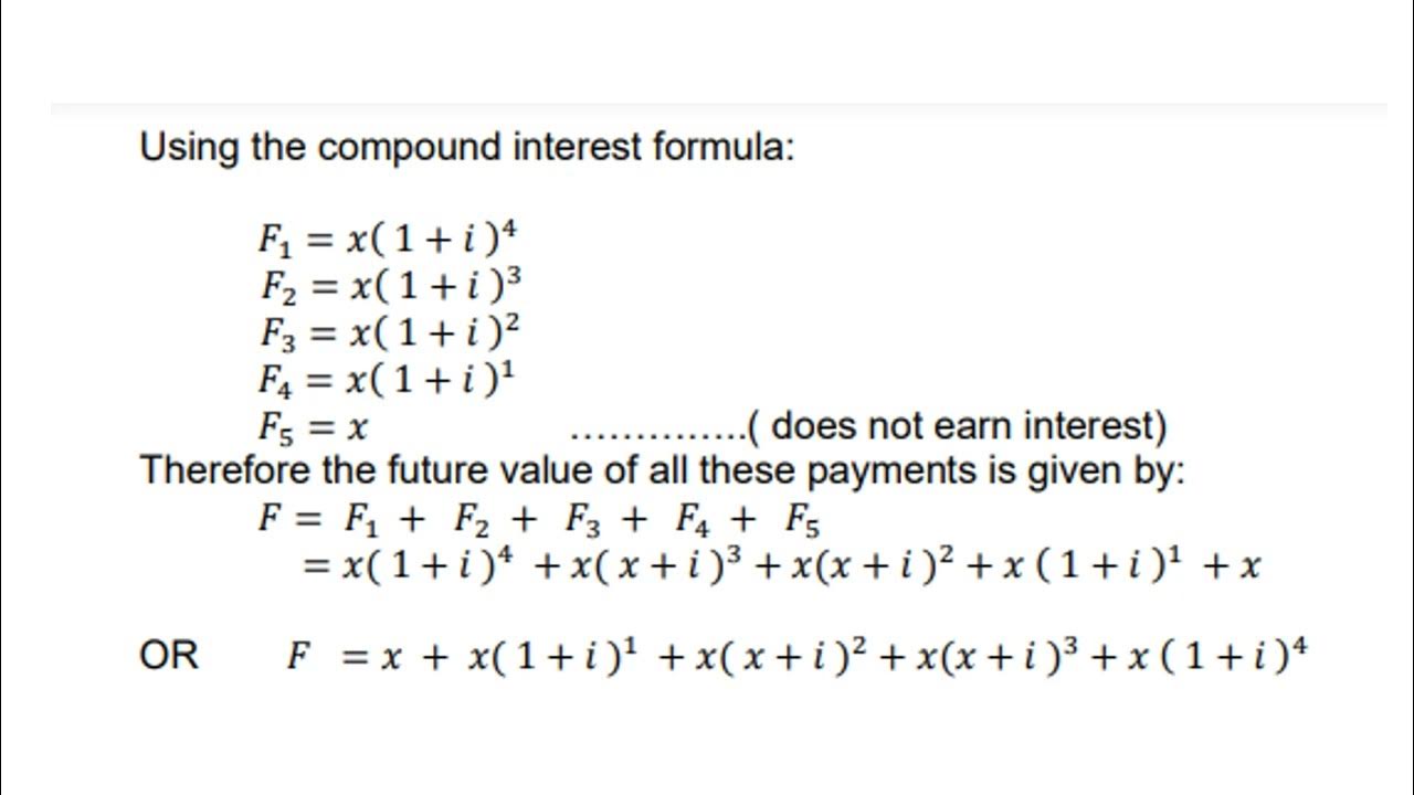 Grade 12 Financial Mathematics Annuities YouTube