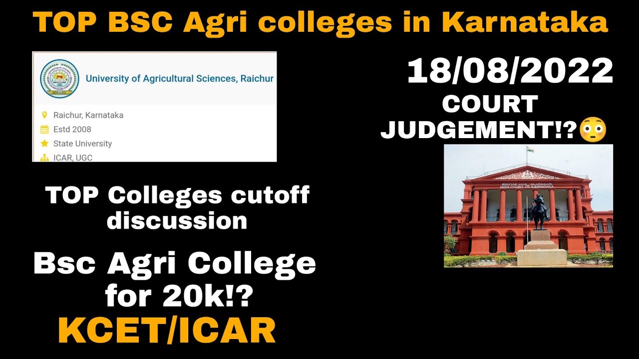 KCET COURT JUDGEMENTTOP BSC agriculture colleges in KarnatakaKCET