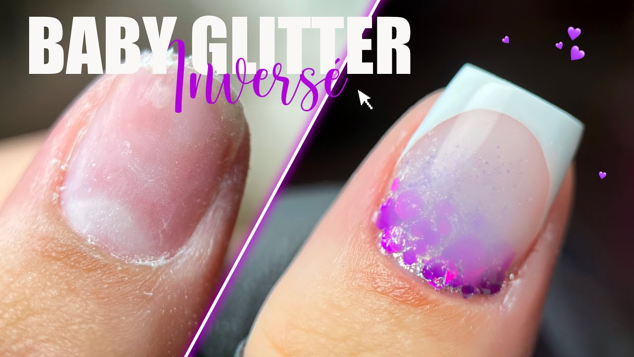 TUTO - Babyglitter inversé au chablon 💜