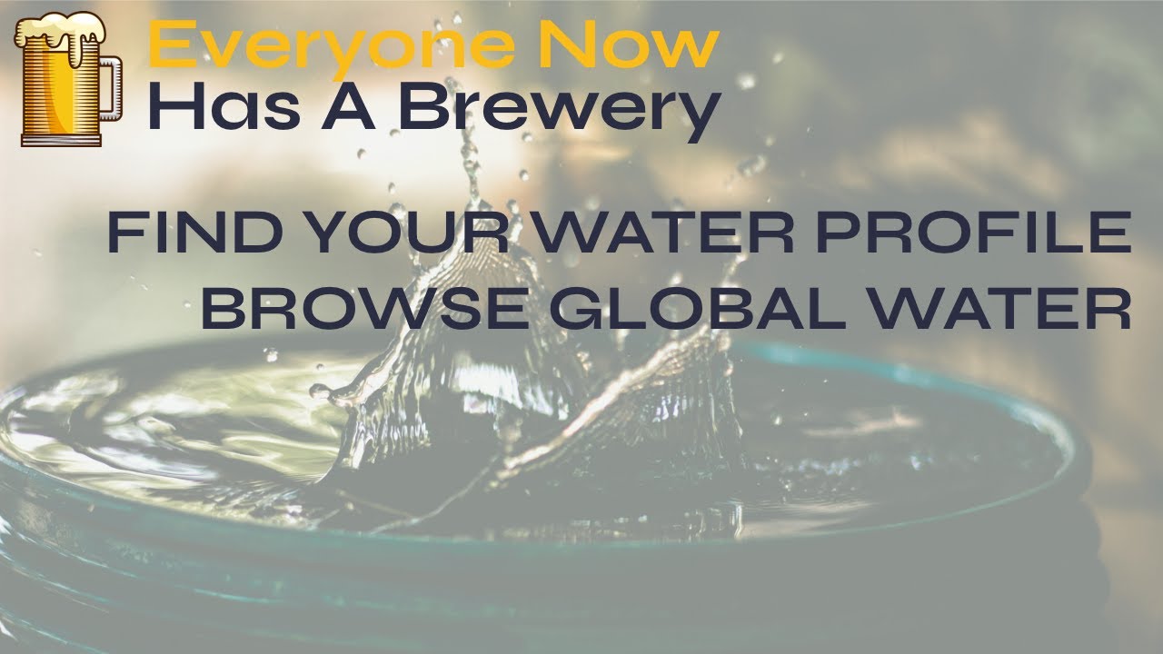 How to Find YOUR local Water Profile in our Global Database