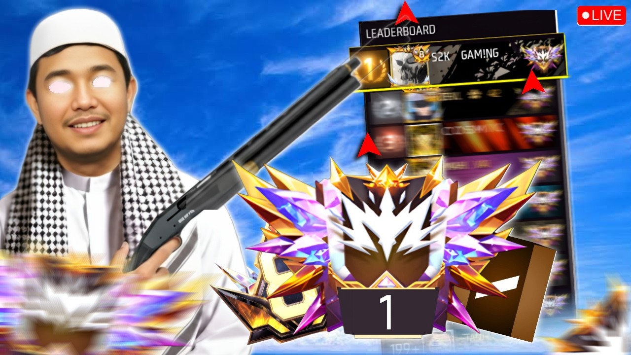 [🔴LIVE] 100000+ Score Grandmaster V Badge Lobby 10 Streak Booyah Free Fire 