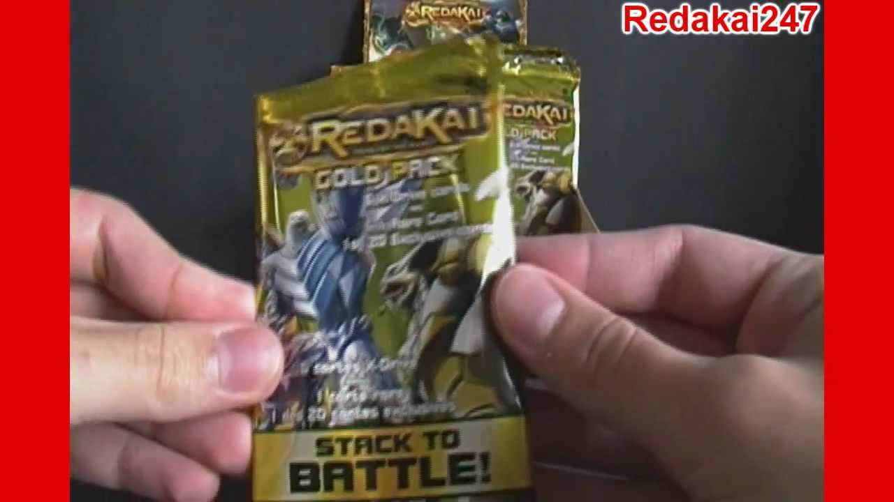 Redakai Hobby Exclusive Gold Pack Box Break Opening Part 1 (first 8 packs)