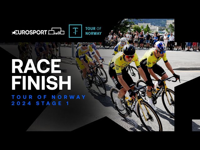 INCREDIBLE TEAMWORK 👏 | Tour of Norway Stage 1 Race Finish | Eurosport Cycling class=