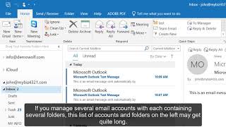 How to set up favorite folders in Outlook 2016?