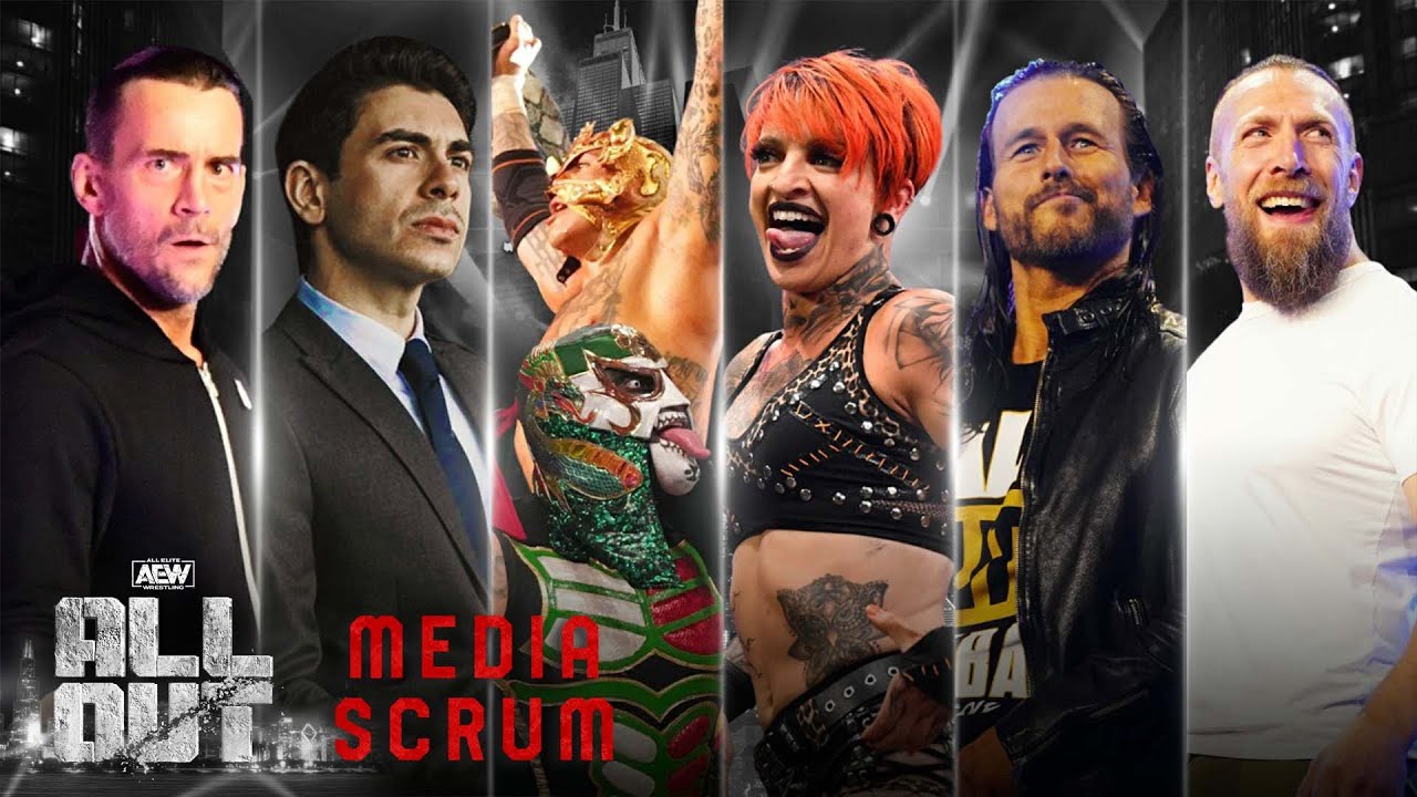 CM Punk, Tony Khan, Lucha Bros, Ruby Soho, Adam Cole & Bryan Danielson Talk AEW All Out, Media Scrum