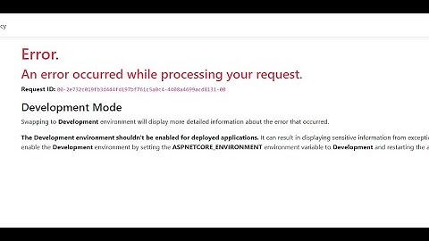 Error- An error occurred while processing your request (Asp.Net core IIS)