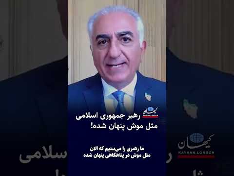 شاهزاده رضا پهلوی در گفتگو با بلومبرگ رهبر جمهوری اسلامی مثل موش پنهان شده