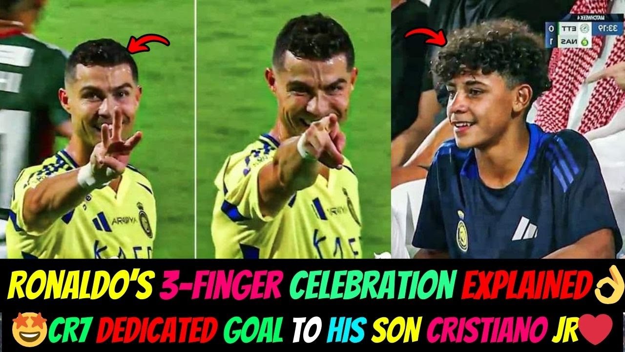 Ronaldo’s 3-Finger Goal Celebration EXPLAINED👌 | 🤩CR7 DEDICATED GOAL TO ...