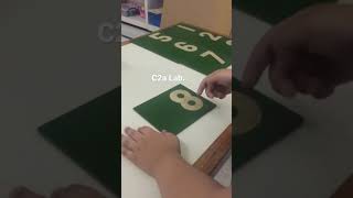 Tracing Number 8. Montessori Math.