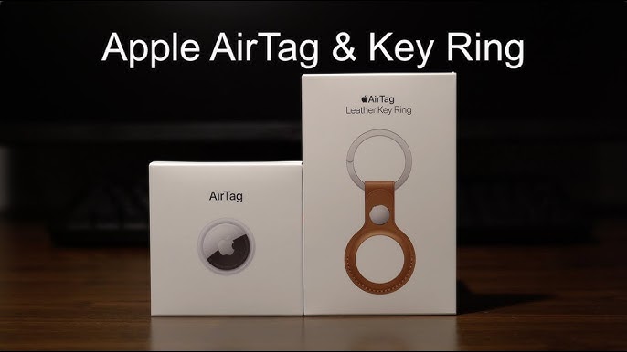 Apple AirTag leather key ring, Toast