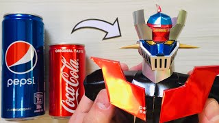 Homemade Mazinger Z Using Soda Cans Head Part