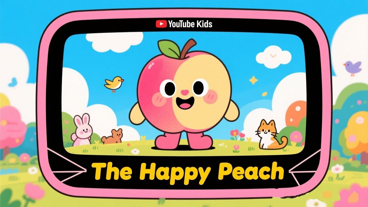 🍑 The Happy Peach Song | Fun Fruit Song for Kids | Learn Fruits in English