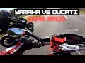 Yamaha MT-07 vs Ducati Monster 696 - Drag Race
