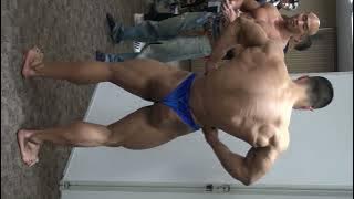 chinese bodybuilder （WEN KAI）backstage