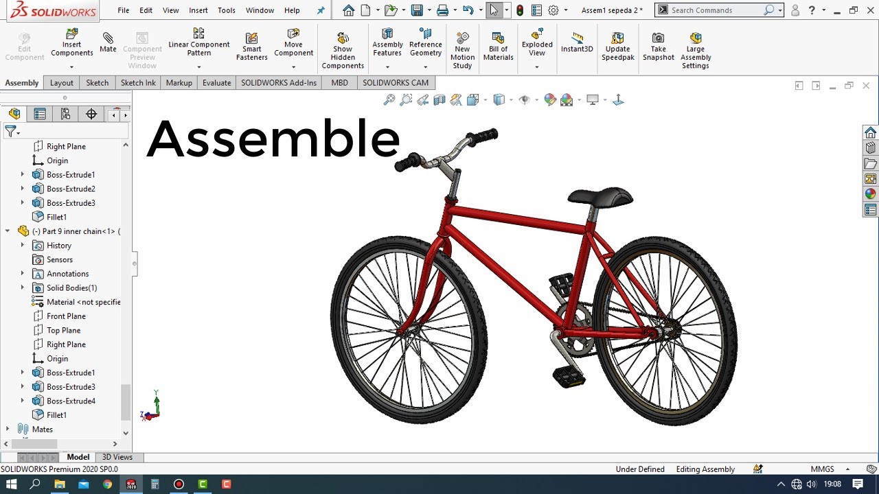solidworks bicycle assembly download