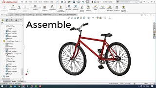 solidworks tutorial # how to make and assemble a bicycle