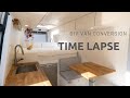 FULL DIY VAN CONVERSION TIME LAPSE from Start to Finish | Epic Rolling Home Van Life