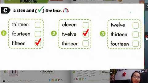 Sách bài tập (Workbook) - I Learn Smart Start 2 - Unit 3: NUMBERS - Lesson 1 (trang 20, 21)