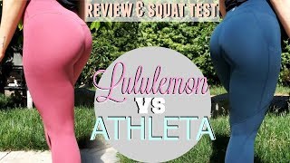 LULU VS ATHLETA  Leggings Try on + Squat Test 