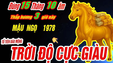 TRỜI ĐANG ĐỘ đúng 15 rằm T.10 âm Tuổi MẬU NGỌ 1978 Thắp hương 3 giờ này TRÚNG ĐỘC ĐẮC CỰC GIÀU