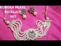 How to make kundan necklace set at home|kundan and pearl choker set|Mita's fashion and arts😇❤