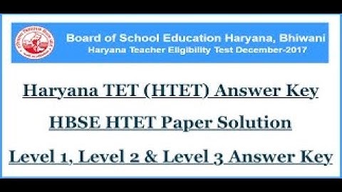 HTET Exam Result 2018, Haryana TET Exam Cut Off Marks, Merit List-2018
