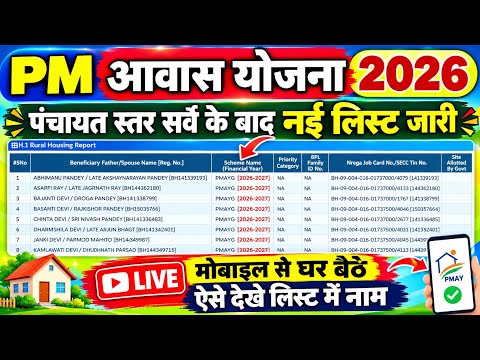 Awas Yojana New List Kaise Dekhe 2026 Mobile Se | Pm Awas Yojana Gramin List 2026-27 Kaise Dekhe