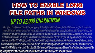 Schakel lange bestandspaden in Windows 10 of Windows 11 in tot 32.000 tekens #Lange #Bestandspaden