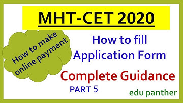 how to fill mht cet 2020 application form | how to make payment | part 5