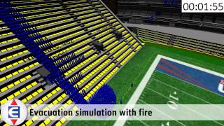 SportEvac Fire Evacuation Scenario