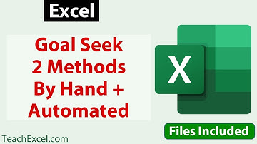 Goal Seek in Excel - 2 Methods - Automated and By Hand
