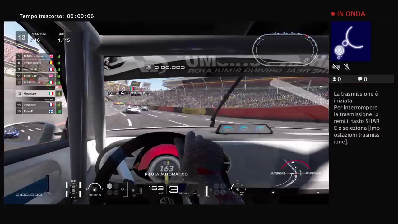 Trasmissione PS4 live di Gosmarun 3