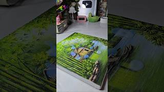 Varnishing on my canvas Painting🤗🎨💖 #artshorts