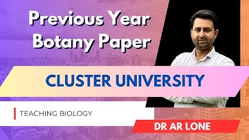 Previous Year Botany Paper Cluster University Srinagar | Semester 4th| Plant Physiology & Metabolism