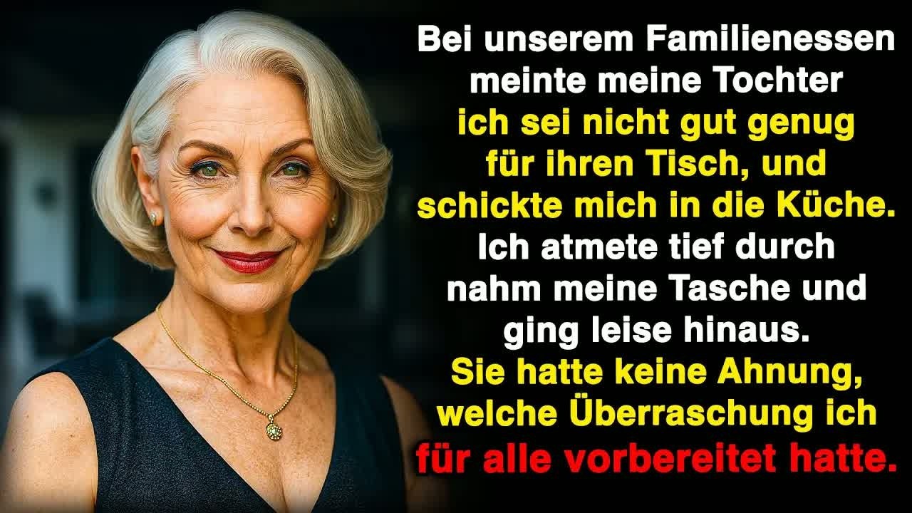 Beim Essen sagte meine Tochter, ich hätte keinen Platz an ihrem Tisch  Ich stand auf und