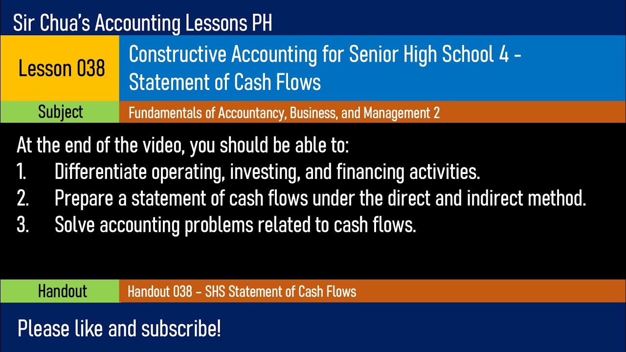 [FABM2] Lesson 038 - Statement of Cash Flows