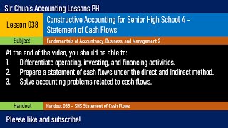 [FABM2] Lesson 038 - Statement of Cash Flows