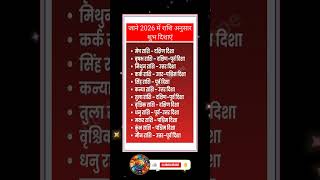 2026 में शुभ दिशाएं राशिनुसार | आज का राशिफल | today horoscope | daily horoscope | aaj ka rashifal