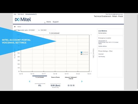 Mitel Account Portal: Voicemail Settings: MiCloud Connect