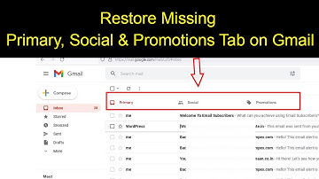 How to Enable Primary, Social and Promotions tab in Gmail?