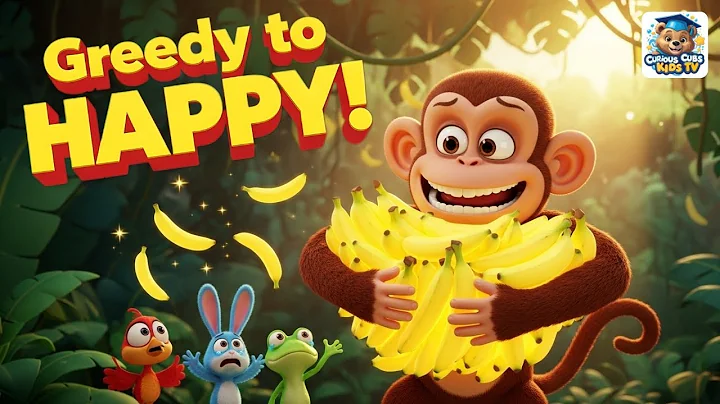 The Greedy Monkey and the Golden Bananas | Moral Story for Kids