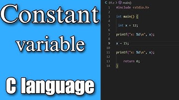 constant Variables in C language