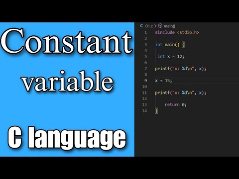 constant Variables in C language
