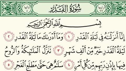 سورة القدر للشيخ زكي داغستاني رحمه الله