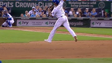 TOR@KC: Escobar showcases jump throw in 9th