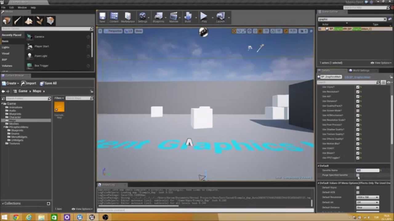 UE4 - Persistent Graphics Menu Part 2 - How it can be used inside the ...