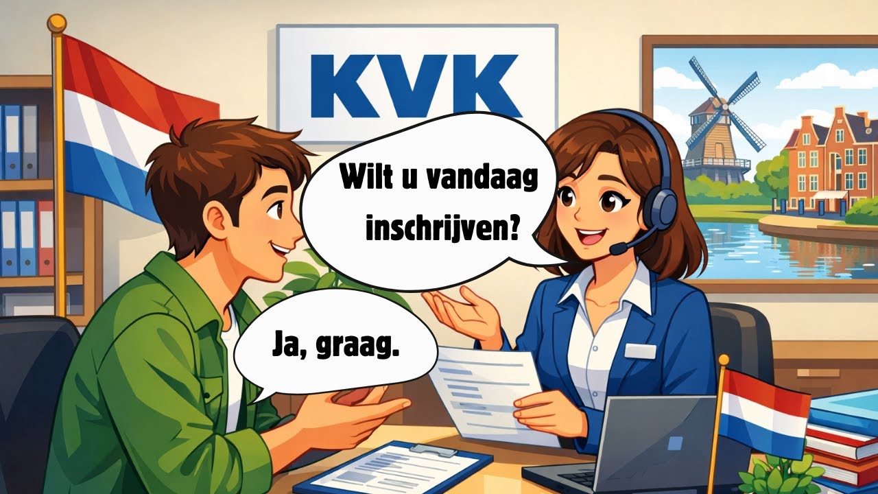 Learn Dutch with Real Dialogues | BSN & KVK Registration in the Netherlands 🇳🇱
