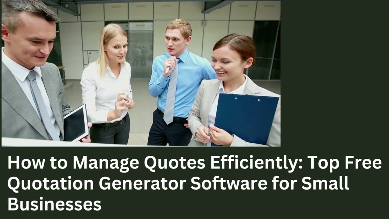 How to Manage Quotes Efficiently: Top Free Quotation Generator Software for Small Businesses