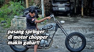 Ganti Shock Depan Chopper Pake Springer Makin Sangar!! Sangat (Rekomendasi)