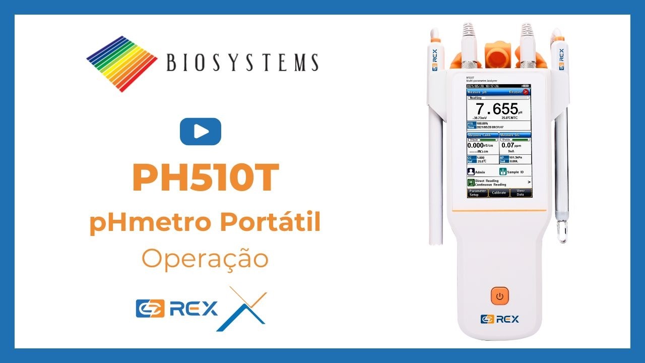 Guia de Operação e Calibração: pHmetro Portátil Touchscreen REX PH510T (Original Content)